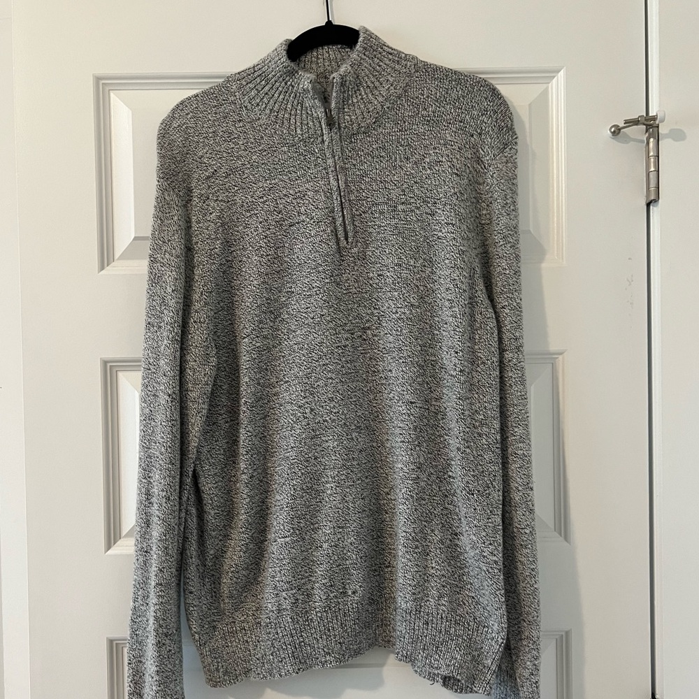 Gray Quarter Zip Sweater